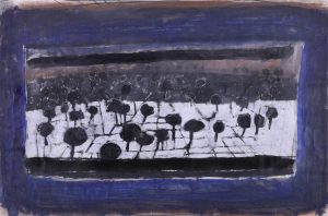 Otto Donald Rogers: TREES ON A LANDSCAPE PLANE (DARK GROUND)