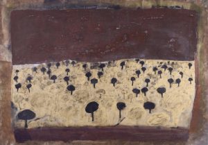 Otto Donald Rogers: TREES ON A LANDSCAPE PLANE (GOLDEN GROUND)