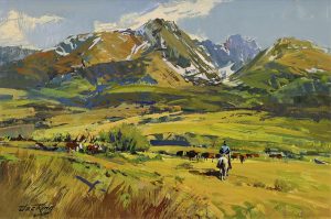 Jack King: LONE RIDER WATCHING THE HERD
