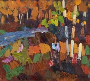 Arthur Shilling: AUTUMN WOODS WITH FIGURE #1
