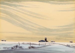 Robert Newton Hurley: PRAIRIE FARM, WINTER