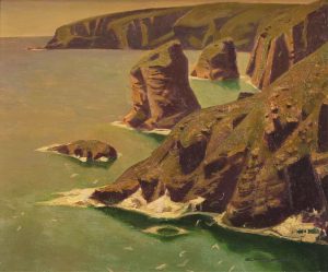 Charles Fraser Comfort: BEDRUTHEN STEPS II, NEAR PADSTOWE, CORNWALL, ENGLAND