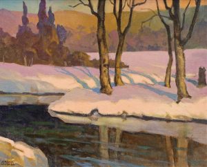 Joachim George Gauthier: SNOW BANKS AT SUNDOWN