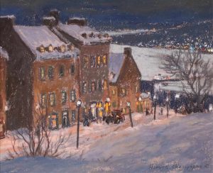 Horace Champagne: LA VIEILLE CALECHE (RUE ST-DENIS, VIEUX QUEBEC)