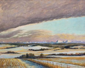 Nicolas N. de Grandmaison: FOOTHILLS LANDSCAPE WITH CHINOOK ARCH