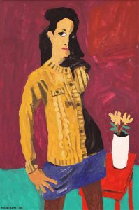 Maxwell Bennett Bates: GIRL WITH RED TABLE