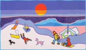 Ted Harrison: SLEDDING
