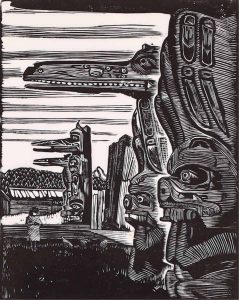 Walter Joseph Phillips: THE HO-HOK HOUSE POSTS AT KARLUKWEES