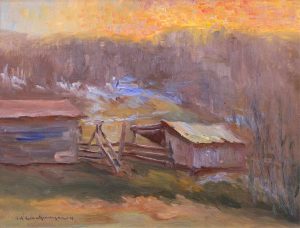 Orestes Nicholas (Rick) Grandmaison: AUTUMN SUNDOWN (ALBERTA)