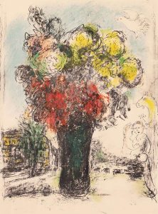Marc Chagall: BOUQUET JAUNE ET ROUGE