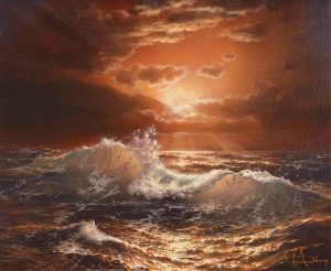Loren Dean Adams Jr.: WAVES AT SUNSET