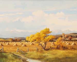 Duncan Mackinnon Crockford: STORM IN THE FOOTHILLS, ON HIGHWAY 22 NR. PRIDDIS, ALTA (THE CALLING VALLEY)