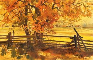 Keith Thomson: FALL SCENE WITH RAIL FENCE