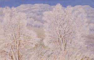James Stanford (Stan) Perrott: WINTER TREES AND HILLSIDE