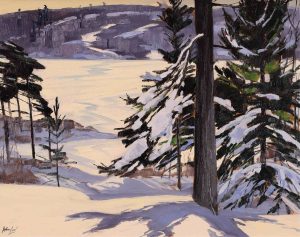 Charles Anthony Law: AFTER SNOWFALL (WILLIAMS LAKE, HALIFAX, NOVA SCOTIA)