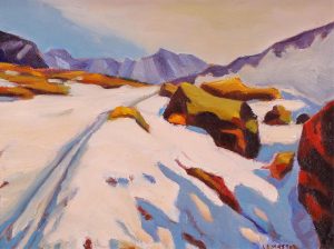Denise Lemaster: BOULDER PASS (BLUE) STUDY (TRAIL INTO SKOKI LODGE)