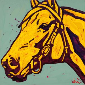 Grant Leier: APPROPRIATION PAINTING #213 (GOLDEN HORSE)