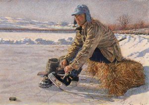 Patrick Douglass Cox: ON THE RED DEER (COLOUR STUDY #1)
