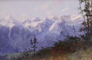 Frederic Marlett Bell-Smith: A VIEW OF THE EMERALD GROUP – EMERALD LAKE FROM BURGESS PASS