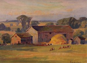 Frederick Henry Brigden: CATTLE GRAZING BY A FARM