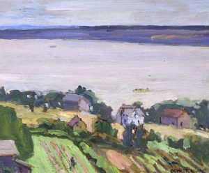 Dewitt Drake: FARMS BY A LAKE