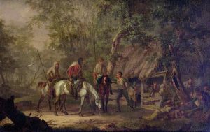 Attributed to Gerrit Malleyn: HUNTING PARTY AT A STABLE