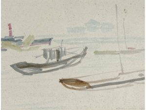 Maxwell Bennett Bates: BOATS IN THE HARBOUR