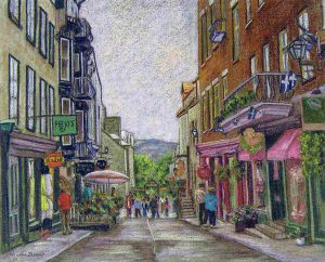 Lucienne Boucher Zegray: SUMMERTIME IN QUEBEC, PETIT CHAMPLAIN