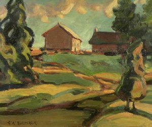 George Arthur Kulmala: FARM BUILDINGS THROUGH TREES