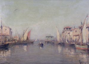 Charles Malfroy: BOATS IN THE HARBOUR
