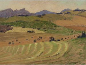 Horace Champagne: OLD WAGON NEAR COCHRANE