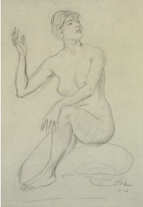 Augustus Edwin John: SEATED NUDE