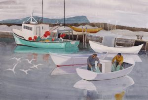 Doris Jean McCarthy: SMALL BOATS AT FERRYLAND