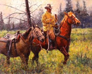 Phil Beck: RIDER WITH HORSES