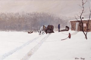 Allen Sapp: HAULING A LOAD OF WOOD HOME FOR WINTER
