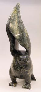 Nuyaliaq Qimirpik: BIRD WITH RAISED WINGS