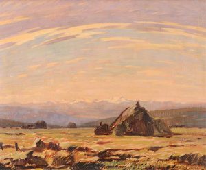 Alfred Crocker Leighton: THE HAYSTACK, CHALLOCKS FARM