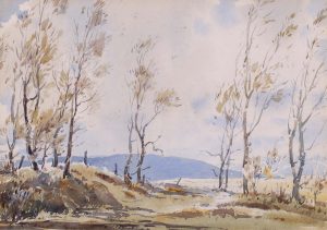 Alfred Crocker Leighton: POPLARS FROM RED WILLOW STUDIO