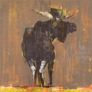 Les Thomas: ANIMAL PAINTING #011-0481 (MOOSE)