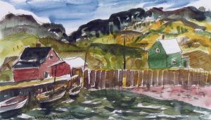 Henri Leopold Masson: QUEBEC VILLAGE ON THE RIVER