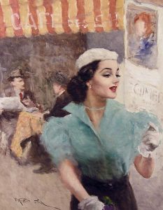 Pal Fried: WOMAN BY A PARISIAN CAFÉ