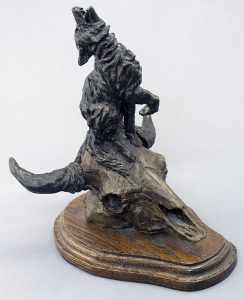 Jay Contway: COYOTE ON A SKULL