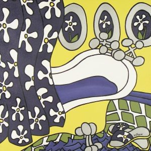 Anne Wanda Tessier: PURPLE SLIPPERS BY THE TUB