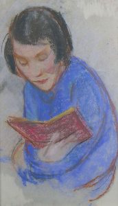 Mary Alexandra Bell Eastlake: WOMAN READING A BOOK