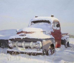 Ken Harrison: SNOW COVERED PICK-UP, SASKATCHEWAN