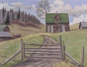 John Davenall Turner: ABANDONED HOUSE NEAR TURNER VALLEY