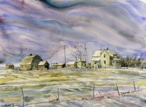 Jack Rigaux: ALBERTA FARM IN WINTER