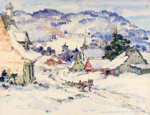 James M. Donnell: WINTER SLEIGHRIDE, QUEBEC TOWNSHIP