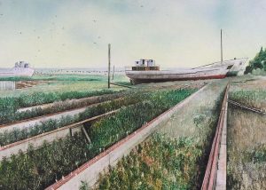 William Kurelek: ABANDONED GOULETTES (LES GENS DE CHARLEVOIS SERIES)