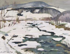 Lorne Holland Bouchard: SPRING STREAM NEAR BAIE ST. PAUL, QUEBEC